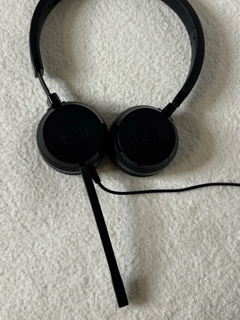 Dell pro stereo Black Wired Over-Ear Headphones - Comfortable Sound